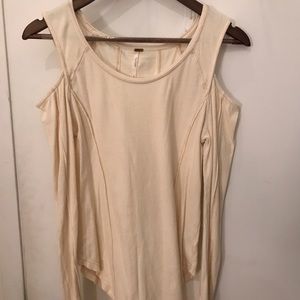 Free People open shoulder long sleeve top!